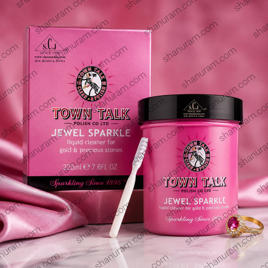 Town Talk Jewel Sparkle Liquid Cleaner | Gold & Precious Stone Jewellery Bath - 225ml