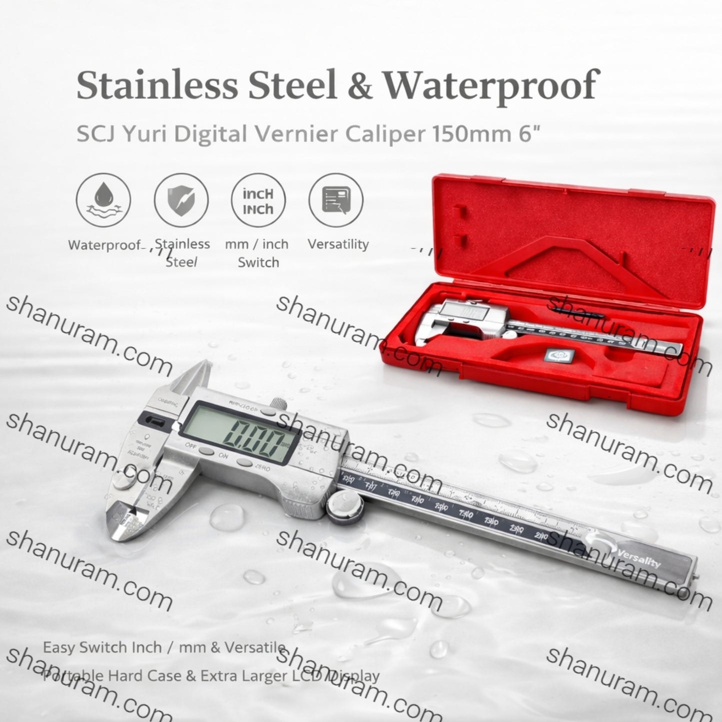 SCJ Yuri Digital Vernier Caliper 150mm 6"