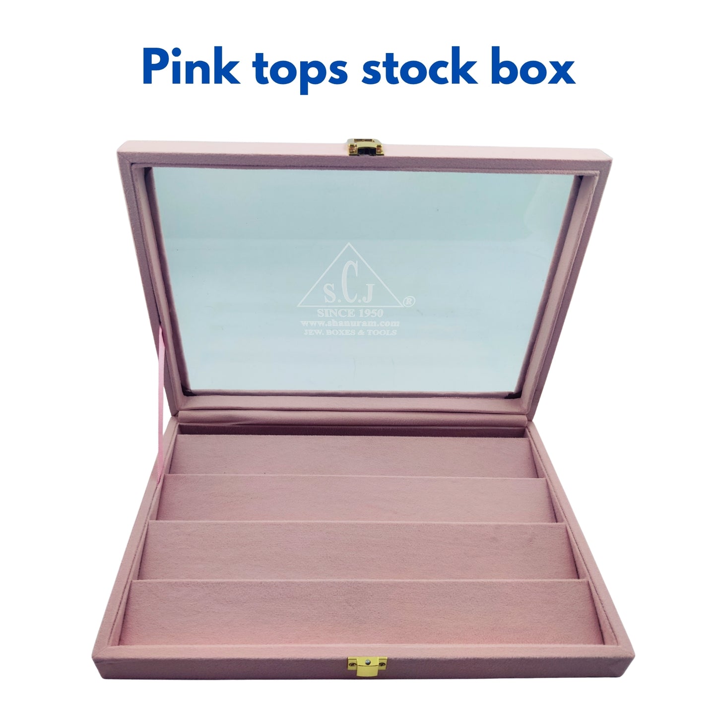 Tops / Ear-rings Jewellery Stock Display Pink Box