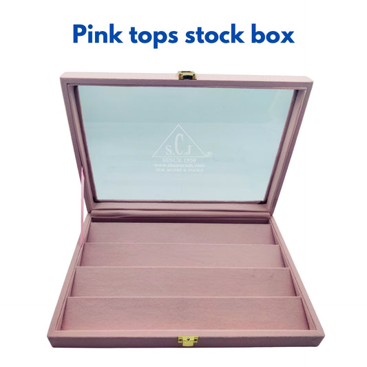 Tops / Ear-rings Jewellery Stock Display Pink Box