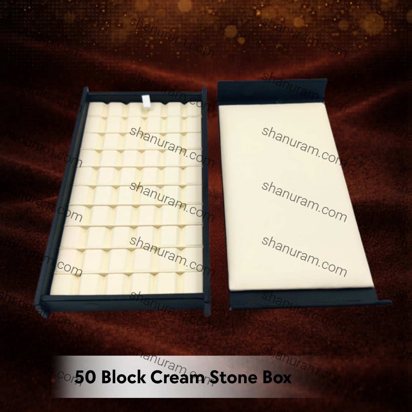 50 Block Cream Stone Box