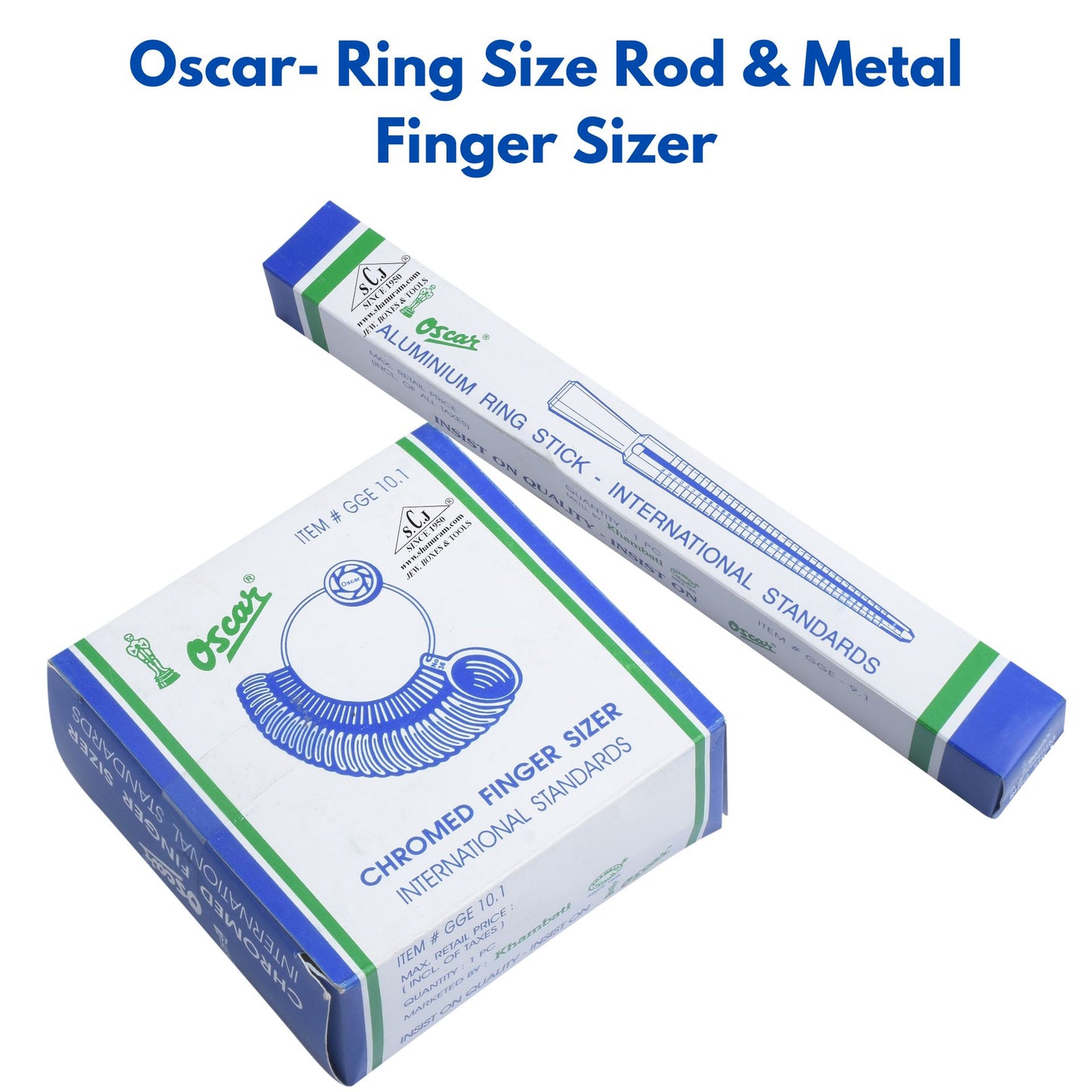 OSCAR 36-piece Metal Ring Sizer & Aluminum Ring Sizer Stick with International Standards – Precision Quality Ring Gauge with Universal, US, Euro, and 4 International Markings.