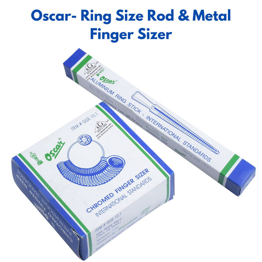 OSCAR 36-piece Metal Ring Sizer & Aluminum Ring Sizer Stick with International Standards – Precision Quality Ring Gauge with Universal, US, Euro, and 4 International Markings.