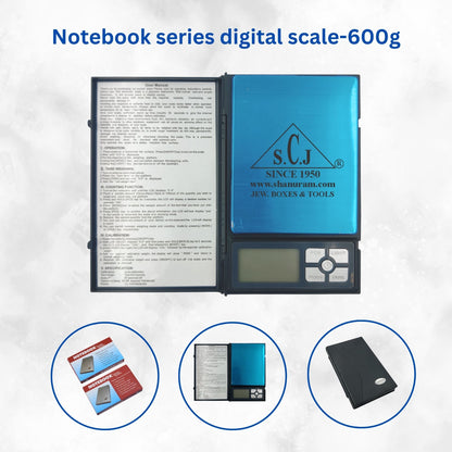 Notebook Series Digital Scale – 600g x 0.01g Precision Portable Weighing Scale