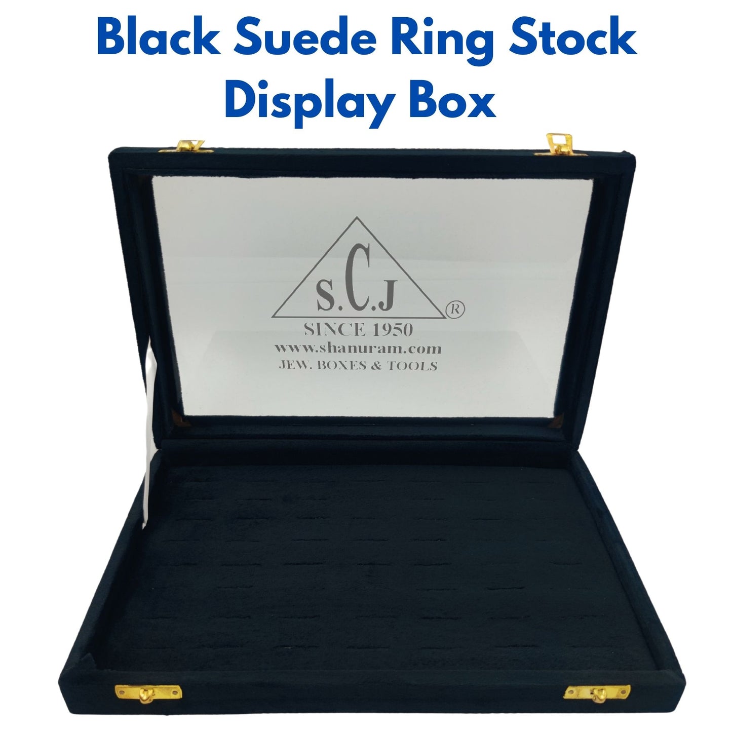 Ring Black Suede Stock Display Box | Ring Storage Box | Ring Jewellery Storage box | Jewelry Display Box
