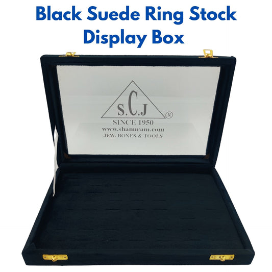 Ring Black Suede Stock Display Box | Ring Storage Box | Ring Jewellery Storage box | Jewelry Display Box