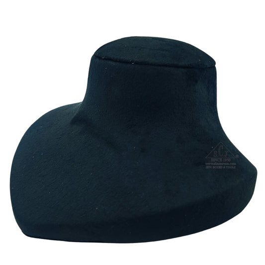 Black Suede Wooden Free-Standing Choker Display Stand – 4 Inches | Premium Jewellery Dummy for Choker Set Display