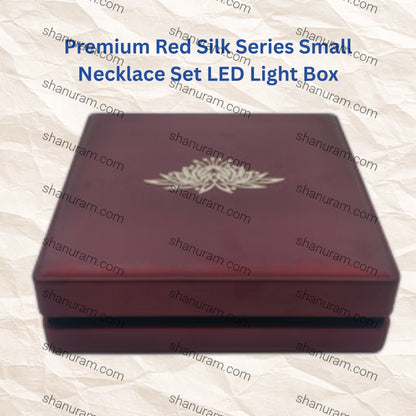 Premium Red Silk Series Small Necklace Set LED Light Box