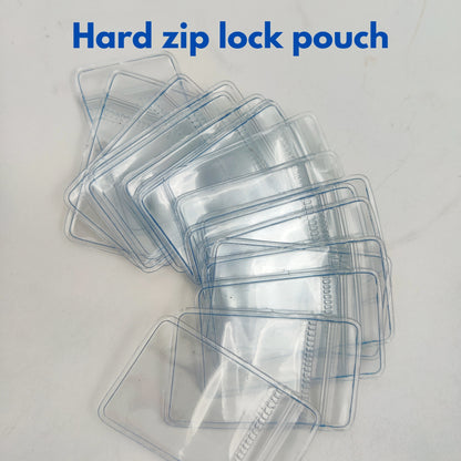 Hard Zip Lock Pouch – 100 Piece Pack (3x4 cm) | Mini Resealable Storage Bags