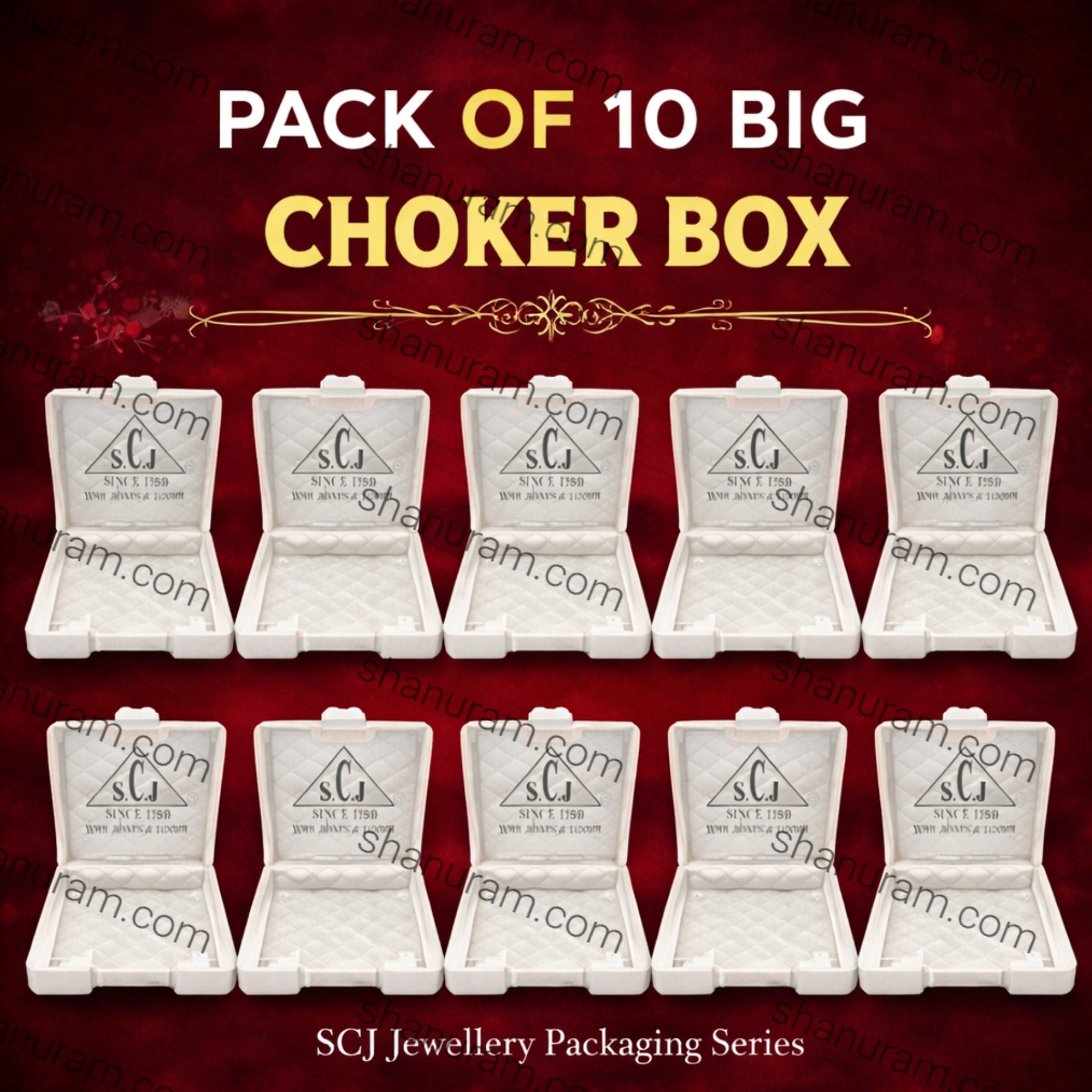 SCJ Big Choker Box Pack of 10 | Jewellery Display Storage Boxes – TEZ ...