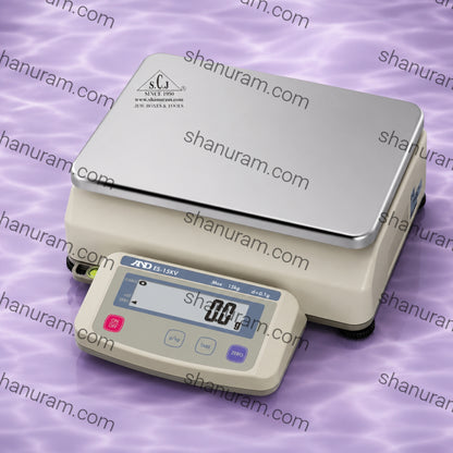 A&D ES-15KV Precision Silver Balance – 15kg Capacity, 0.1g Accuracy, LCD Display