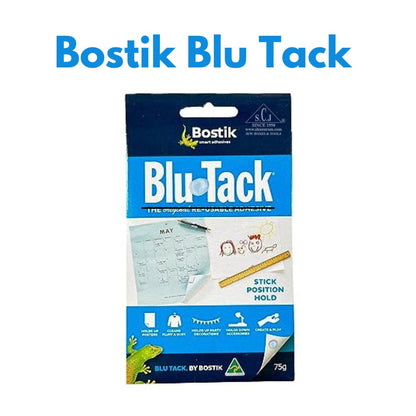 Bostik Blu Tack, Multipurpose Reusable Adhesive, Clean, Safe & Easy to use, Non Toxic, Handy