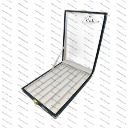 Pack of 2 Black Croc Chain Divider Stock Box 11 x 8 x 1.5 Inch | Premium Jewellery Storage Organizer Case | SCJ Quality