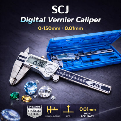 SCJ Accu Digital Vernier Caliper 0-150mm/0.01mm