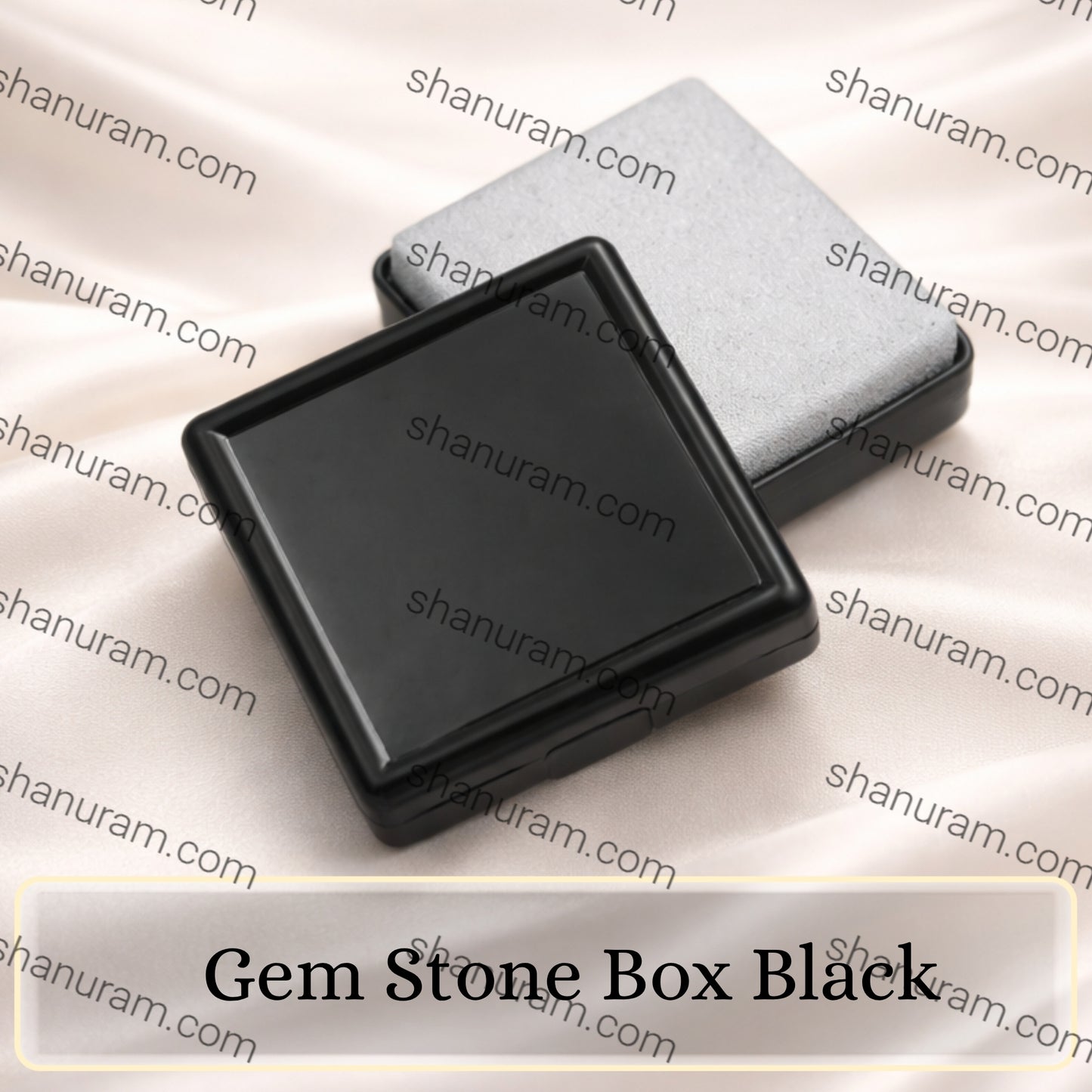 Gem Stone Box Black 20 piece/pack 2.5*2.5 (inch)