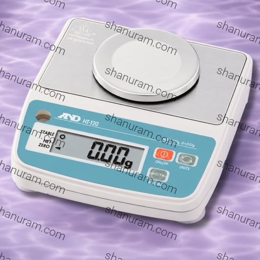 A&D HT-120 Precision Pocket Scale – 120g Capacity, 0.01g Accuracy, Stainless Steel Pan