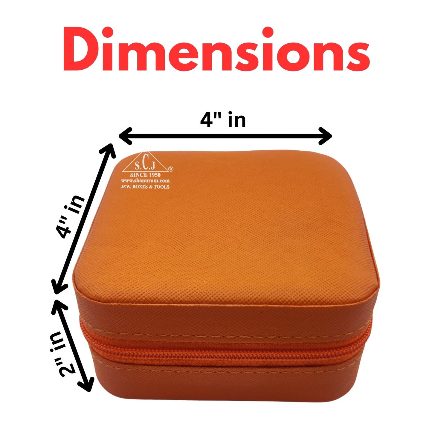 Orange Premium Multi-Function Jewellery Organizer Case for Earrings, Chains & Rings