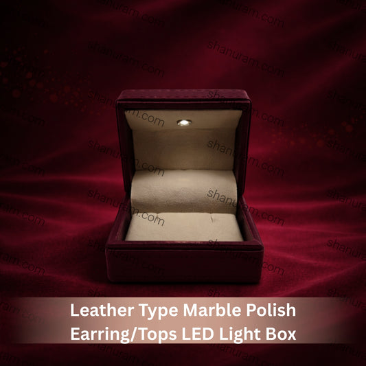Leather Type Marble Polish Earring/Tops LED Light Box