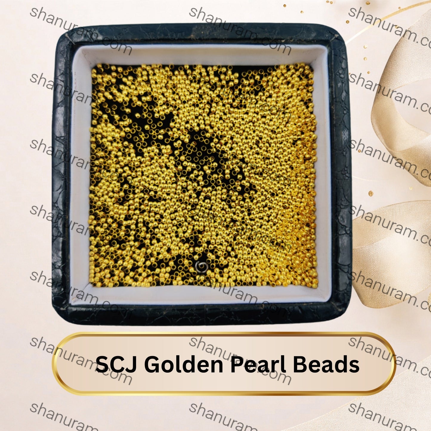 SCJ Golden Pearl Beads | 100 Gram