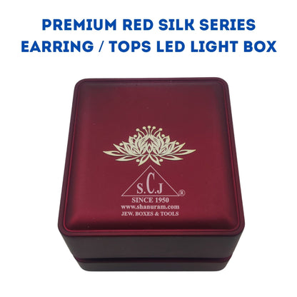 Premium Red Silk Series Earring / tops LED Light box