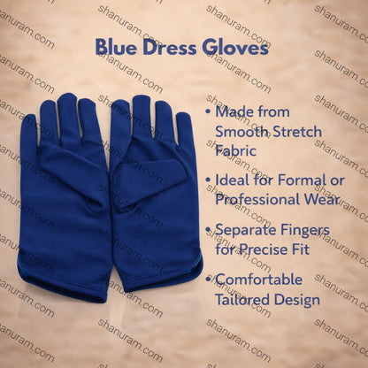 Poleyester Fiber Dark Blue Gloves