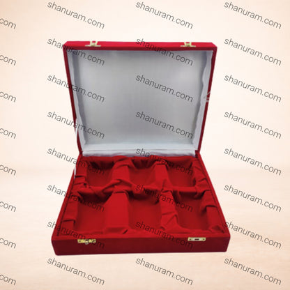 Red Velvet 6-set Silver Plated Glass Box