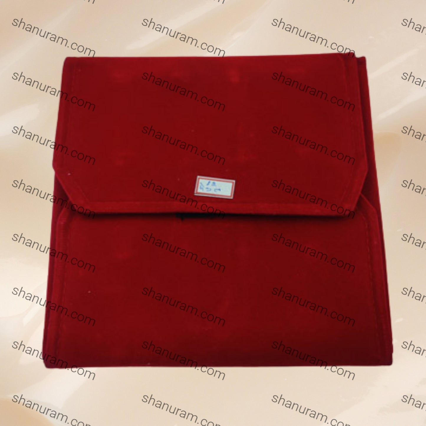 Red Velvet Pendant Organizer Folder with 12-hooks