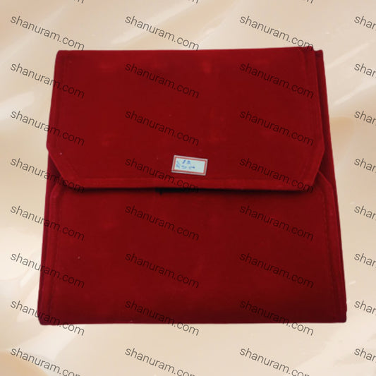 Red Velvet Pendant Organizer Folder with 12-hooks