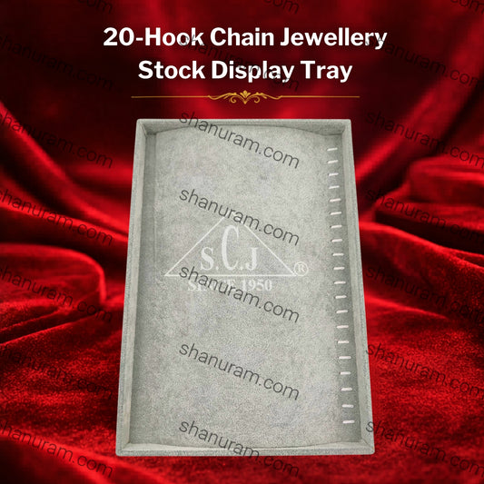 20-Hook Chain Jewellery Stock Display Tray