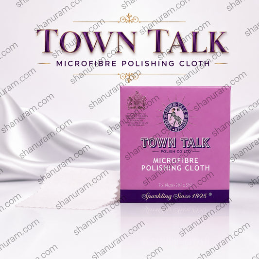 Town Talk Microfibre Polishing Cloth | Premium Jewellery Cleaning Cloth | 12.5 x 17.5 cm