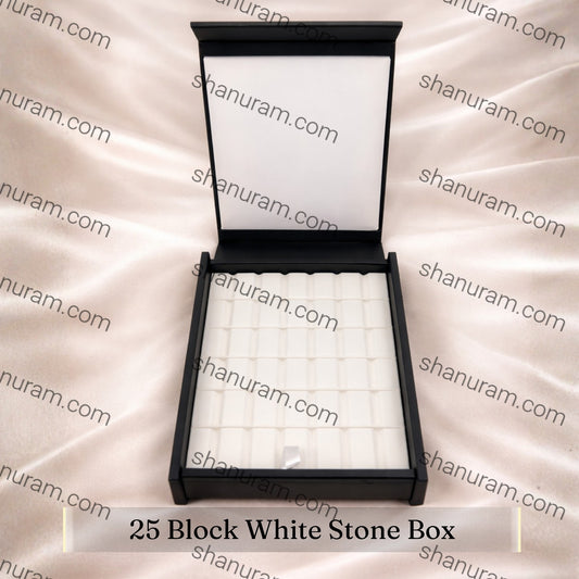 25 Block White Stone Box