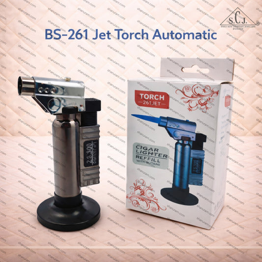 BS-261 Jet Torch Automatic , Adjustable Flame and Butane Refillable