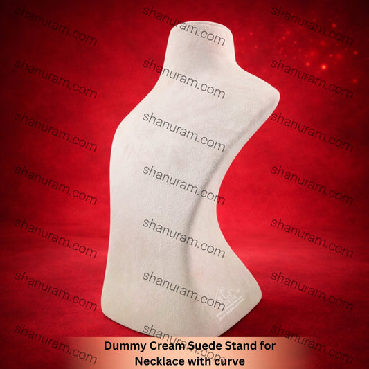Dummy Cream Suede Stand for Necklace with curve