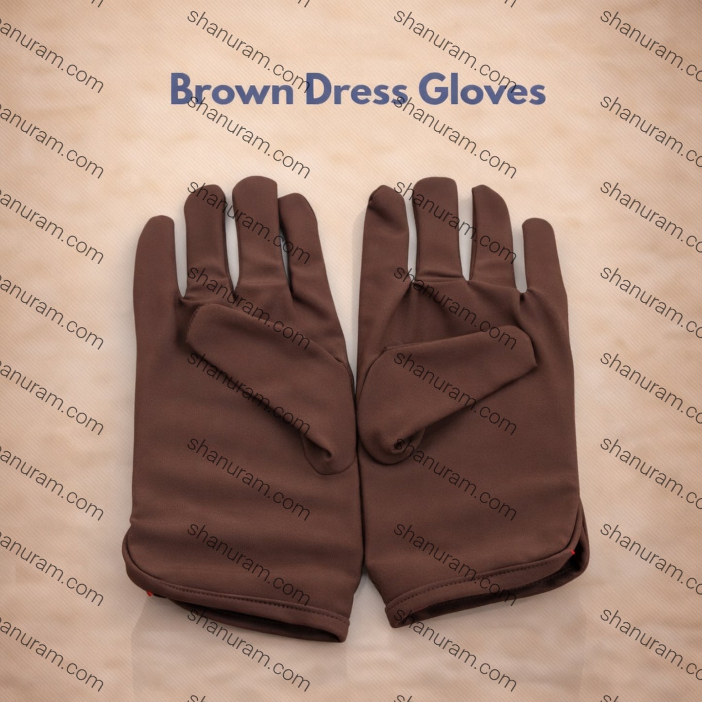 Poleyester Fiber Brown Gloves