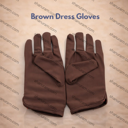 Poleyester Fiber Brown Gloves