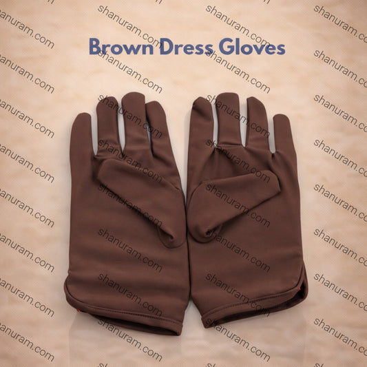 Poleyester Fiber Brown Gloves