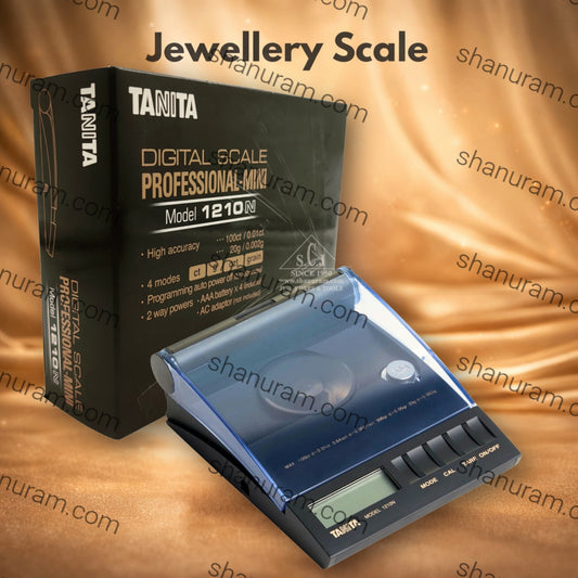 Tanita 1210N Digital Jewellery Scale – 20g x 0.002g | High-Precision Carat & Gram Weighing Scale