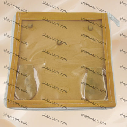 Square Brown Velvet Medium Necklace Set Zipper Folder