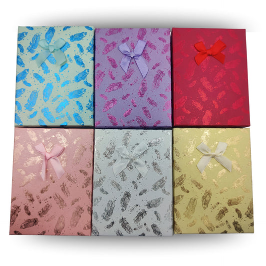 Leaf Printed Jewellery Gift Boxes (6 Pieces Pack) – Multipurpose Jewellery Packaging