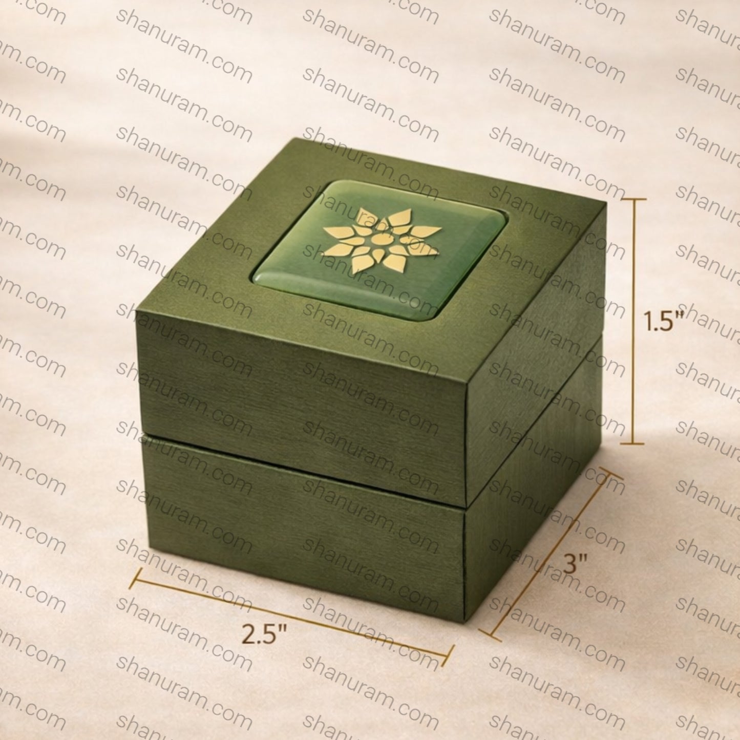SCJ Luxury Green Earring Box – Premium Velvet Jewellery Earring Storage Box