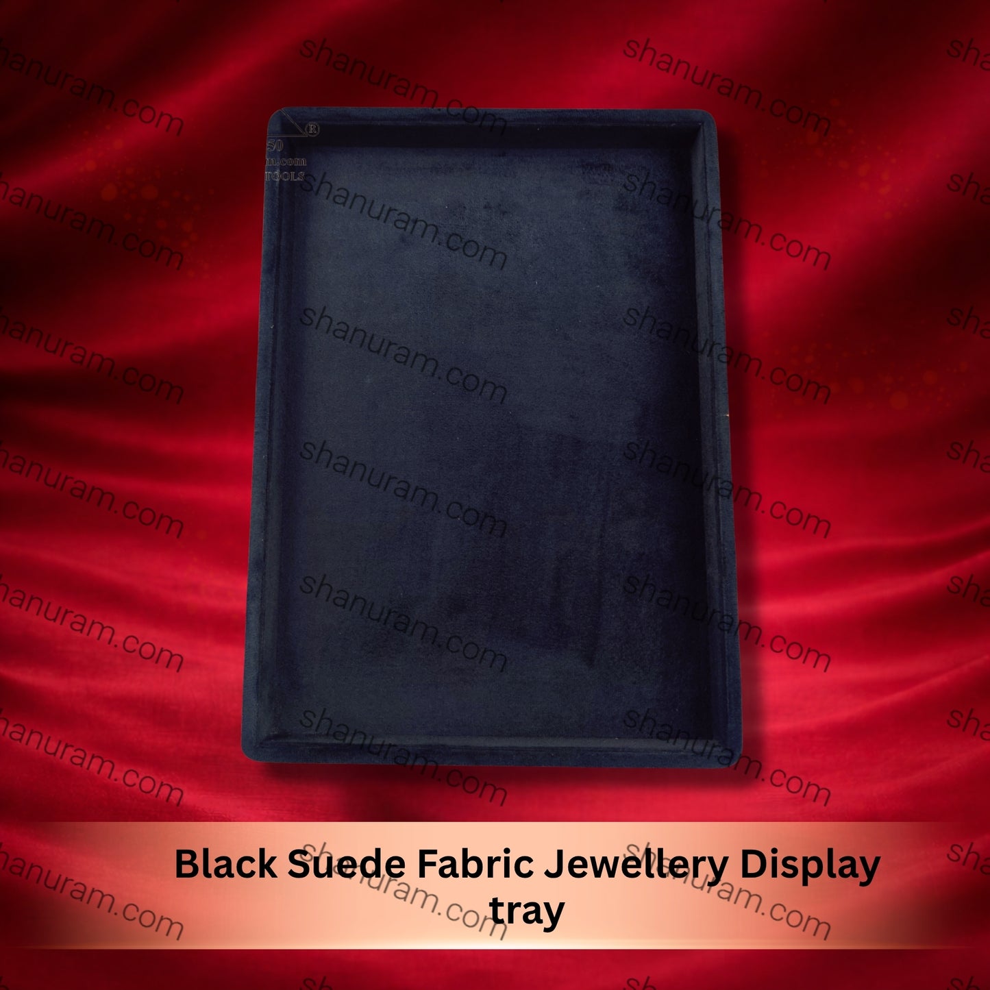Black Suede Fabric Jewellery Display tray
