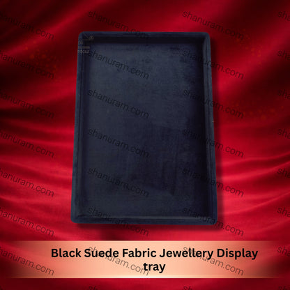 Black Suede Fabric Jewellery Display tray