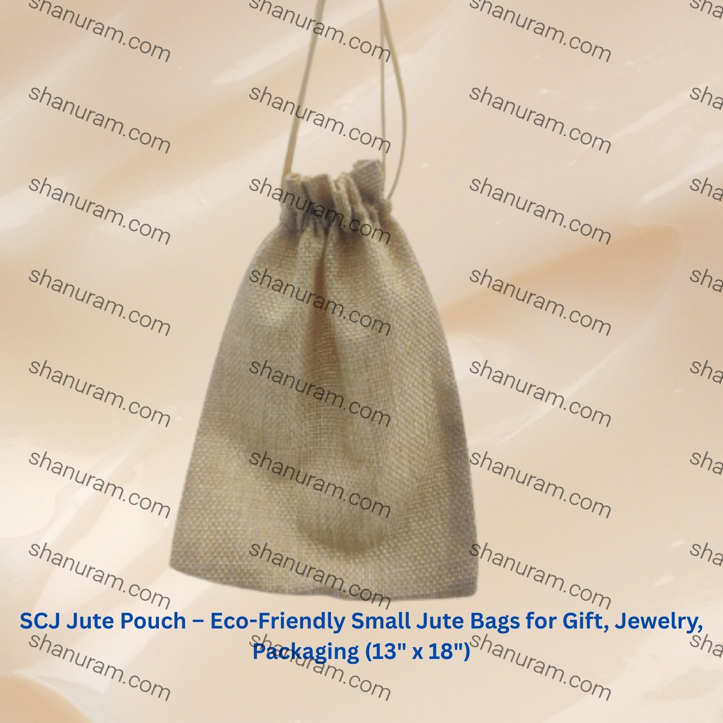 SCJ Jute Pouch – Eco-Friendly Small Jute Bags for Gift, Jewelry, Packaging (13" x 18" Inches, 50 pcs)