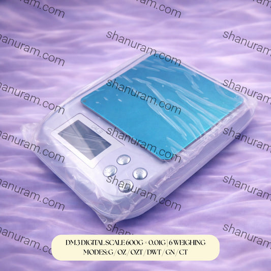 DM.3 Digital Scale 600g × 0.01g | 6 Weighing Modes: g / oz / ozt / dwt / gn / ct