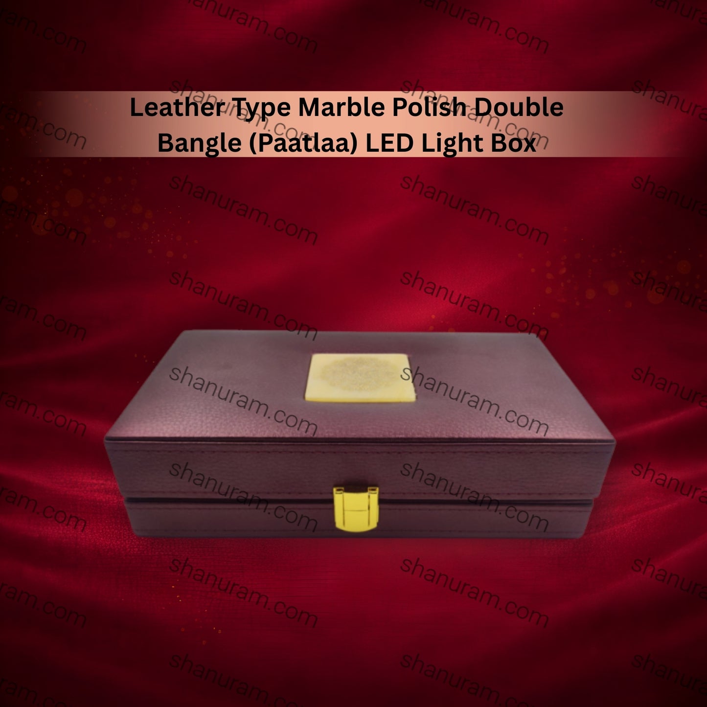 Leather Type Marble Polish Double Bangle (Paatlaa) LED Light Box