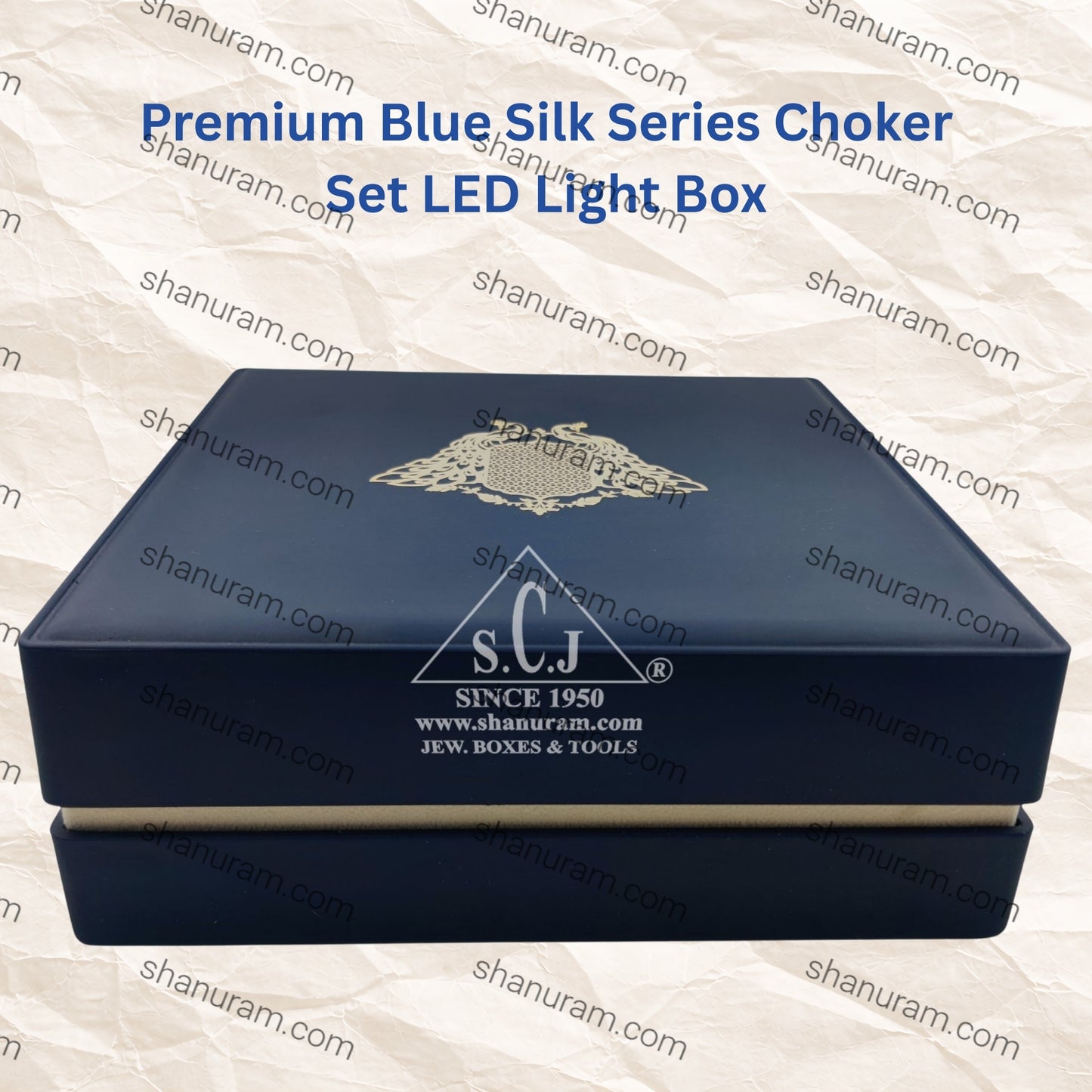Premium Blue Silk Series Choker Set LED Light Box
