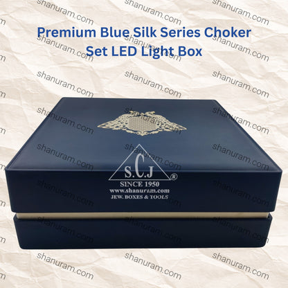 Premium Blue Silk Series Choker Set LED Light Box