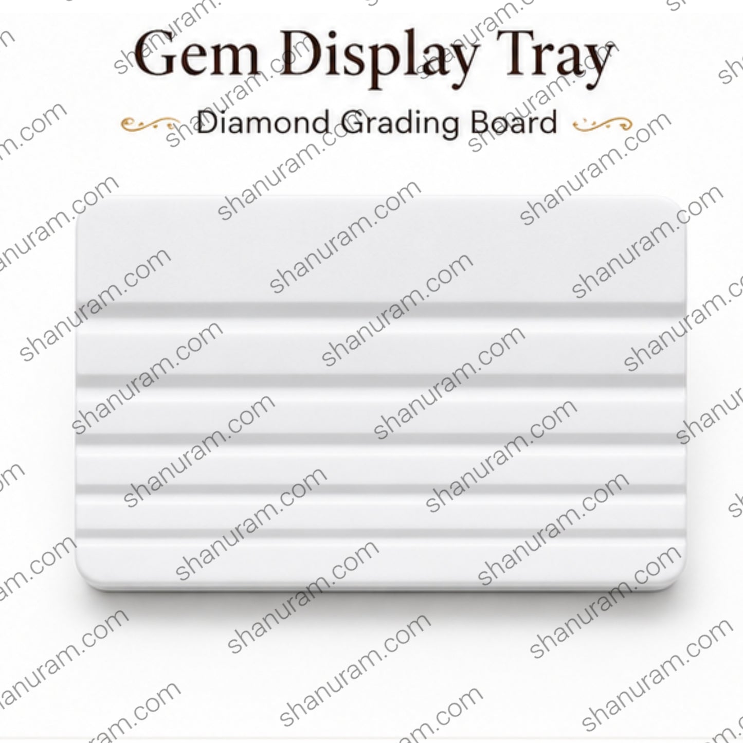 SCJ Gem Display Tray Diamond Grading Board Color Comparison Plate White