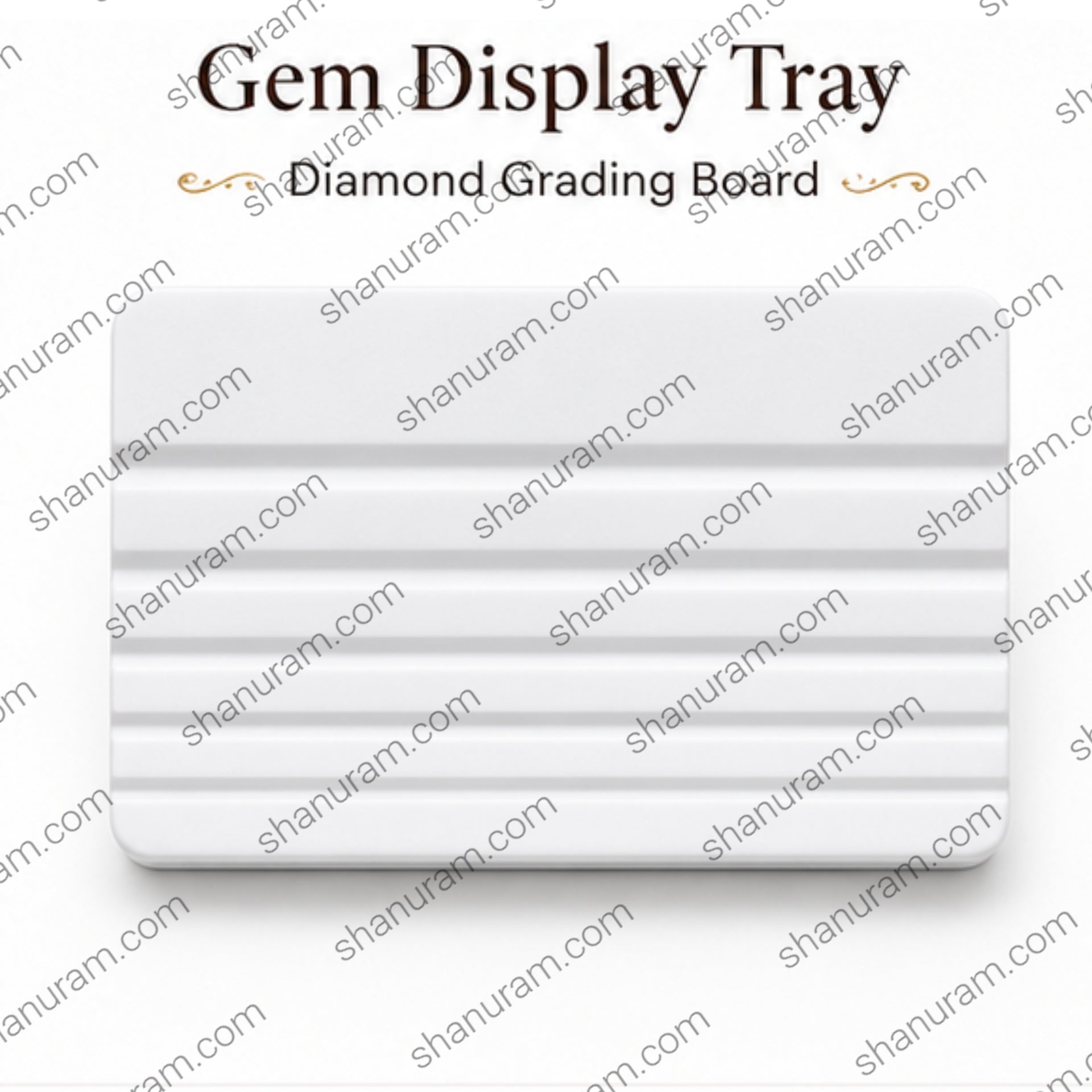 SCJ Gem Display Tray Diamond Grading Board Color Comparison Plate White