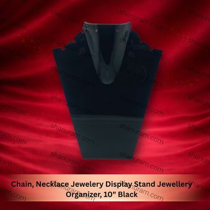 Chain, Necklace Jewelery Display Stand Jewellery Organizer, 10" Black